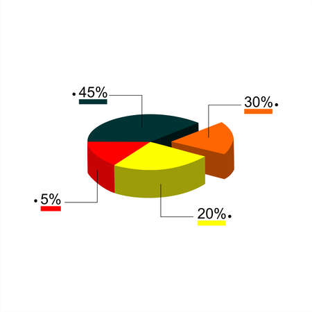 an image showing percentage dataのイラスト素材