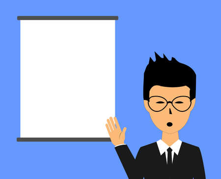 businessman explain somethingのイラスト素材