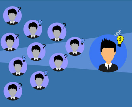 collection of vector images of several business peopleのイラスト素材