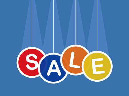 Colorful circle vector image showing discountのイラスト素材