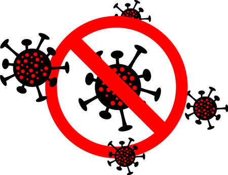 corona virus danger signのイラスト素材