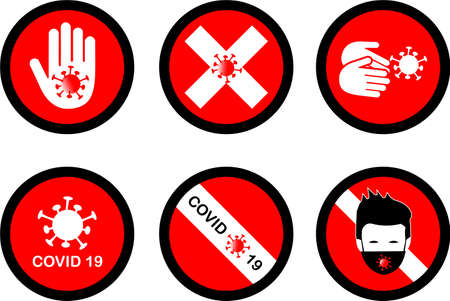 corona virus warningのイラスト素材