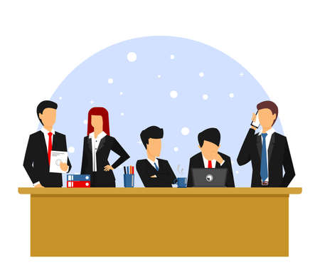 a collection of business men and women with their respective activitiesのイラスト素材