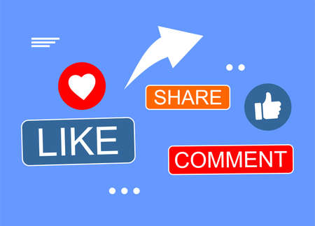 images of various social media iconsのイラスト素材