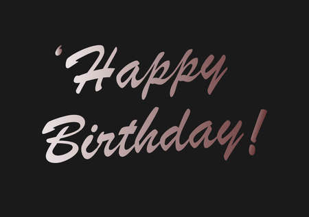 happy birthday sentences with a black backgroundのイラスト素材