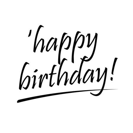 happy birthday sentences with a white backgroundのイラスト素材