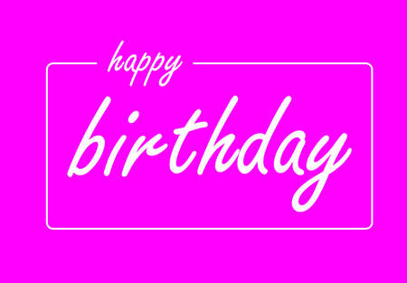 happy birthday sentences with a pink backgroundのイラスト素材