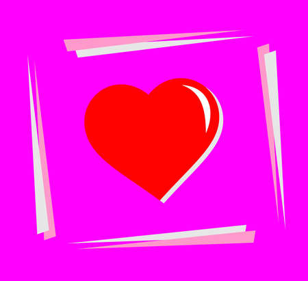 love icon in the center of the boxのイラスト素材