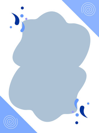 blue bubble between splash and spiral inside triangleのイラスト素材