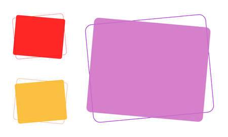 draw some squares with curved sides of various colorsのイラスト素材