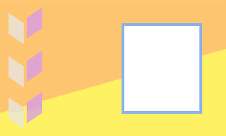 two color background with squares and directions in itのイラスト素材
