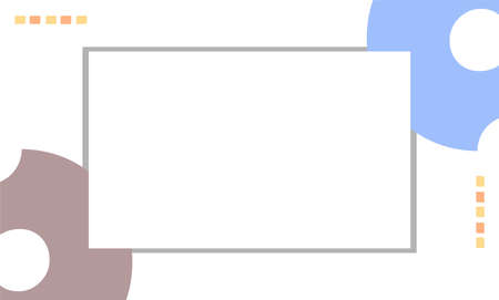 gray outline box between two circlesのイラスト素材