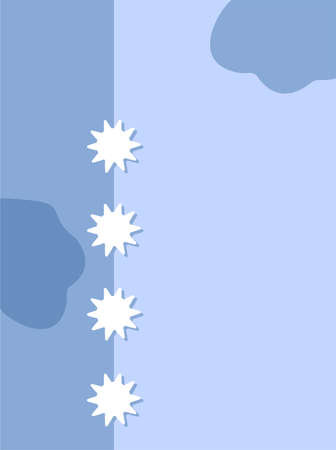 template drawing with some bubbles and sun in itのイラスト素材