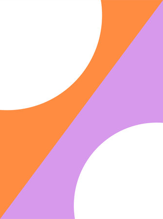 a two-color box inside with a white semi-circle on the top and bottomのイラスト素材