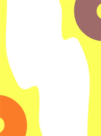 white wave in the middle of two half circlesのイラスト素材