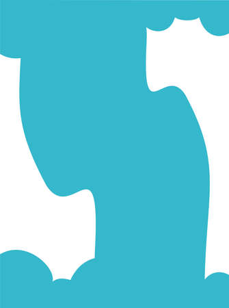 blue curved abstract template designのイラスト素材