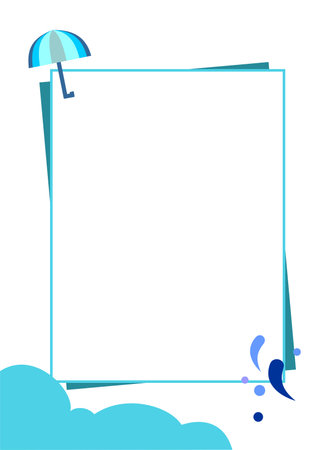 the box between the umbrella, splash and cloud iconsのイラスト素材