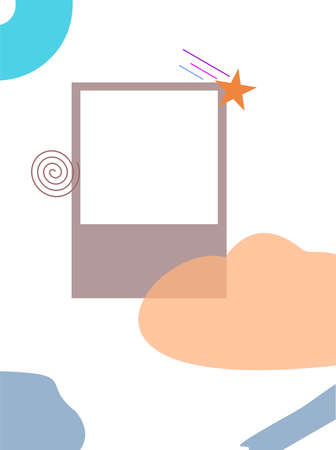 squares between various bubbles and iconsのイラスト素材