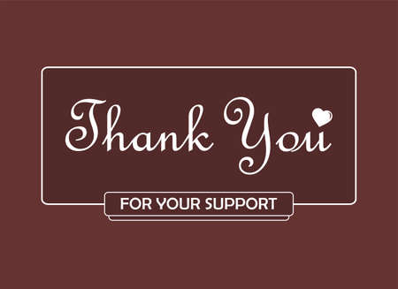 Thank you sentence with a brown backgroundのイラスト素材