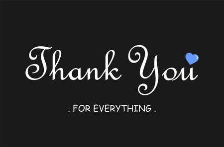 thank you sentence on a black backgroundのイラスト素材