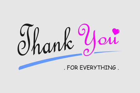 Thank you for everything with a gray backgroundのイラスト素材