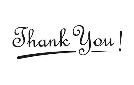 thank you sentence in blackのイラスト素材