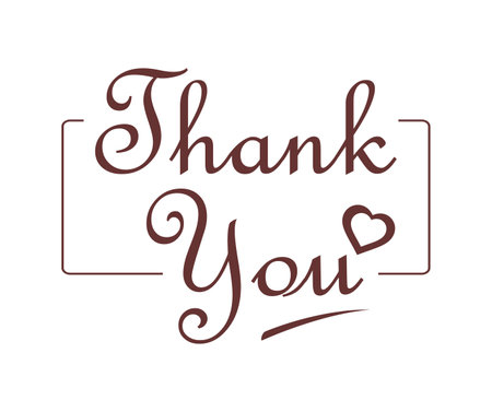 thank you sentence is brownのイラスト素材