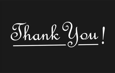 white thank you sentenceのイラスト素材