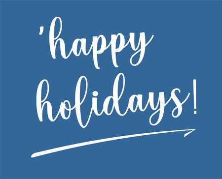 Happy Holidays sentences with a dark blue backgroundのイラスト素材