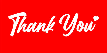 thank you sentence with a red backgroundのイラスト素材