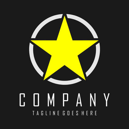 draw a star symbol in the center of the circleのイラスト素材