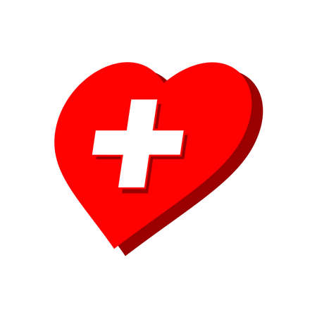 plus sign in the middle of the love iconのイラスト素材