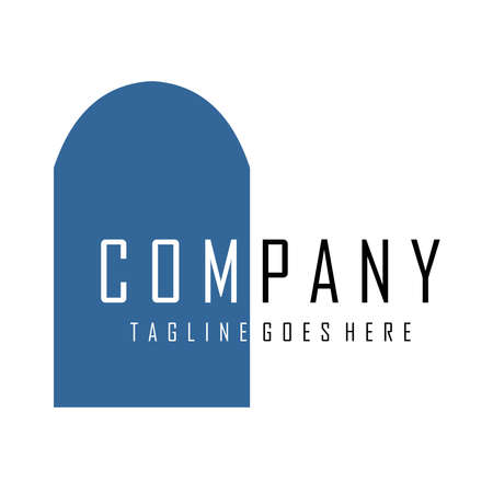 blue vector logo design imageのイラスト素材