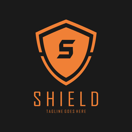 letter S in the shield vectorのイラスト素材