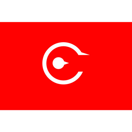 abstract circle logo inside letter Cのイラスト素材
