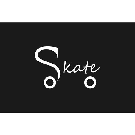 a skate sentence with two circles under itのイラスト素材
