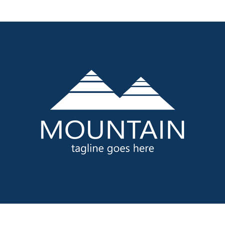 the two triangles cut in the middle form a mountainのイラスト素材