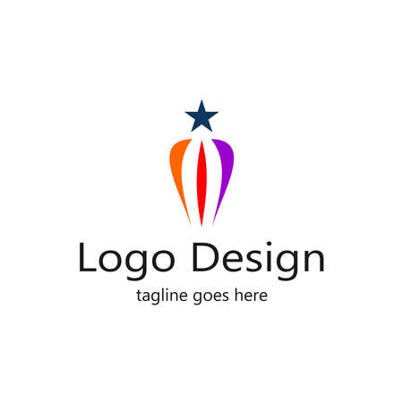 star symbol on several stripes of various colorsのイラスト素材