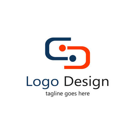 letter C logo with a circle facing each otherのイラスト素材