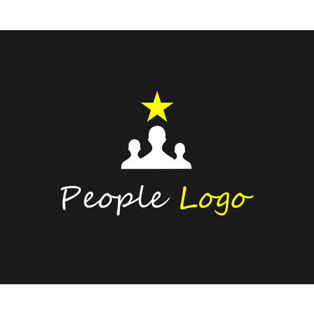 some people and star icons on itのイラスト素材