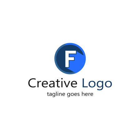 Creative Letter F Logo Design Template. Initial Letter F Logo Designのイラスト素材