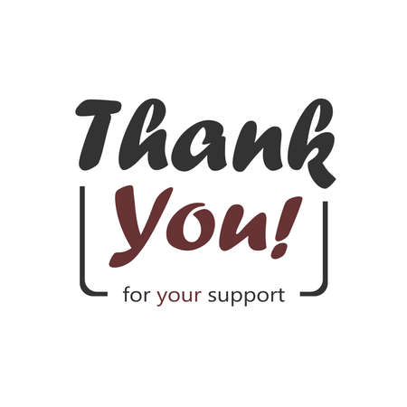 Thank you. Sticker for social media content. Vector hand drawn illustration design.のイラスト素材