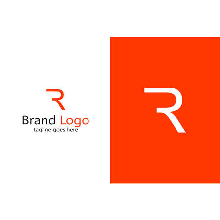 Letter R  design template. Icon symbol for business and company identityのイラスト素材