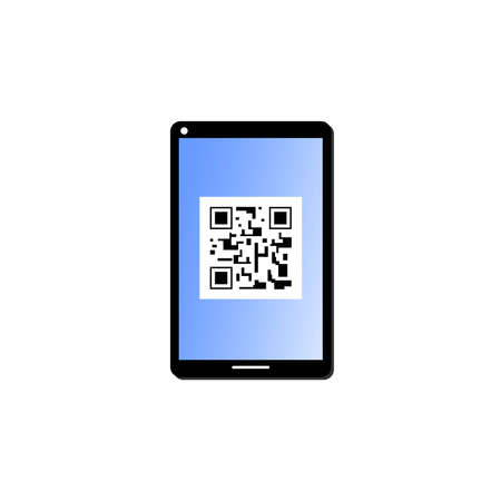 Qr code icon. Scanning qr code icon isolated on white background