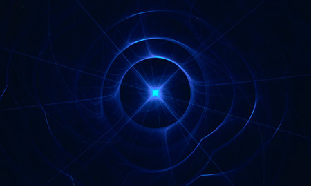 blue light and circle backgroundの写真素材