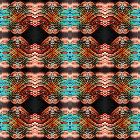 Abstract seamless symmetrical geometric background. Bright natural colors.の写真素材