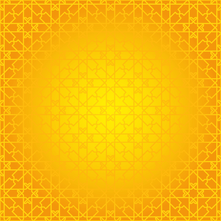 Arabesque Geometric Seamless contour yellow pattern. Background, mosaic ornament, ethnic style. Design for prints on fabrics, textile, covers, paper.のイラスト素材