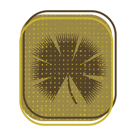 Retro pattern with tropical leaves. Geometric pattern with grunge texture. Retro styleのイラスト素材