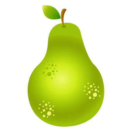 pear. Healthy eating. Exotic tropical fruit. Vector illustration isolated on white.のイラスト素材