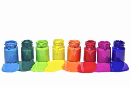 Bright colors on white ( clean ) background